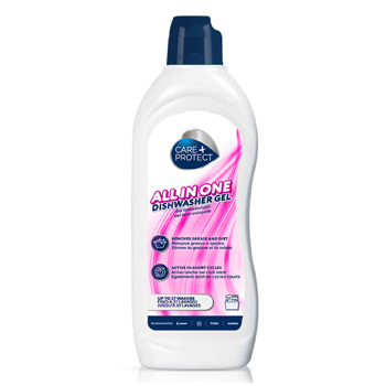 GEL FÜR GESCHIRRSPÜLER ALL IN ONE: ENTFETTER, KLARSPÜLER, SALZ, GERUCHSBESEITIGER – 750 ml