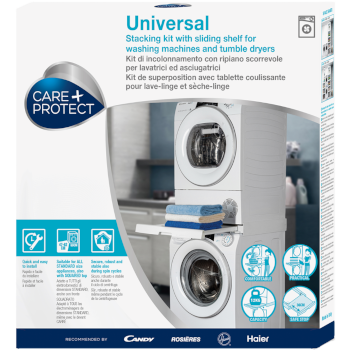 CARE + PROTECT Kit de Unión Universal para Lavadoras y Secadoras con  Estante Deslizante, Apto para Lavadoras con Profundidad 47-62 cm :  : Grandes electrodomésticos