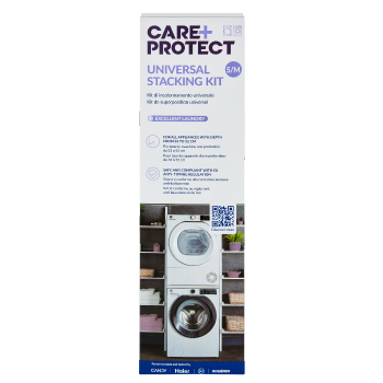 CARE+PROTECT Kit apilable universal, para lavadoras y secadoras, profundidad de 33 a 52 cm