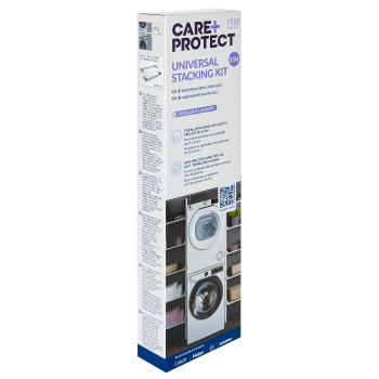 CARE+PROTECT Kit apilable universal, para lavadoras y secadoras, profundidad de 33 a 52 cm