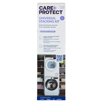 CARE+PROTECT Kit apilable universal, para lavadoras y secadoras, profundidad de 55 a 62 cm