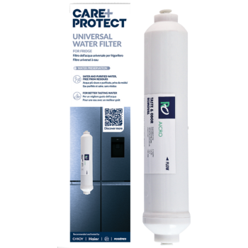 CARE+PROTECT Filtro de agua universal para refrigerador – Elimina metales pesados, pesticidas, cloro, fluoruro