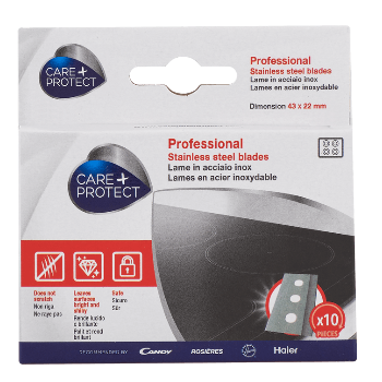 CARE + PROTECT Blades for Cleaning Scraper, for Glass, Ceramic, and Induction Hobs