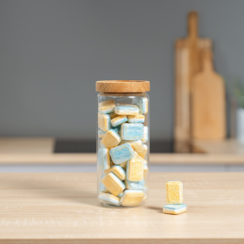 All in one tabs for dish care – Detergent, degreaser, salt, rinse aid