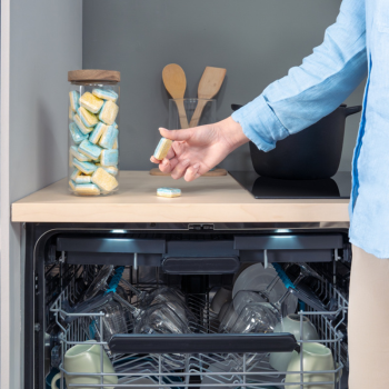 All in one tabs for dish care – Detergent, degreaser, salt, rinse aid